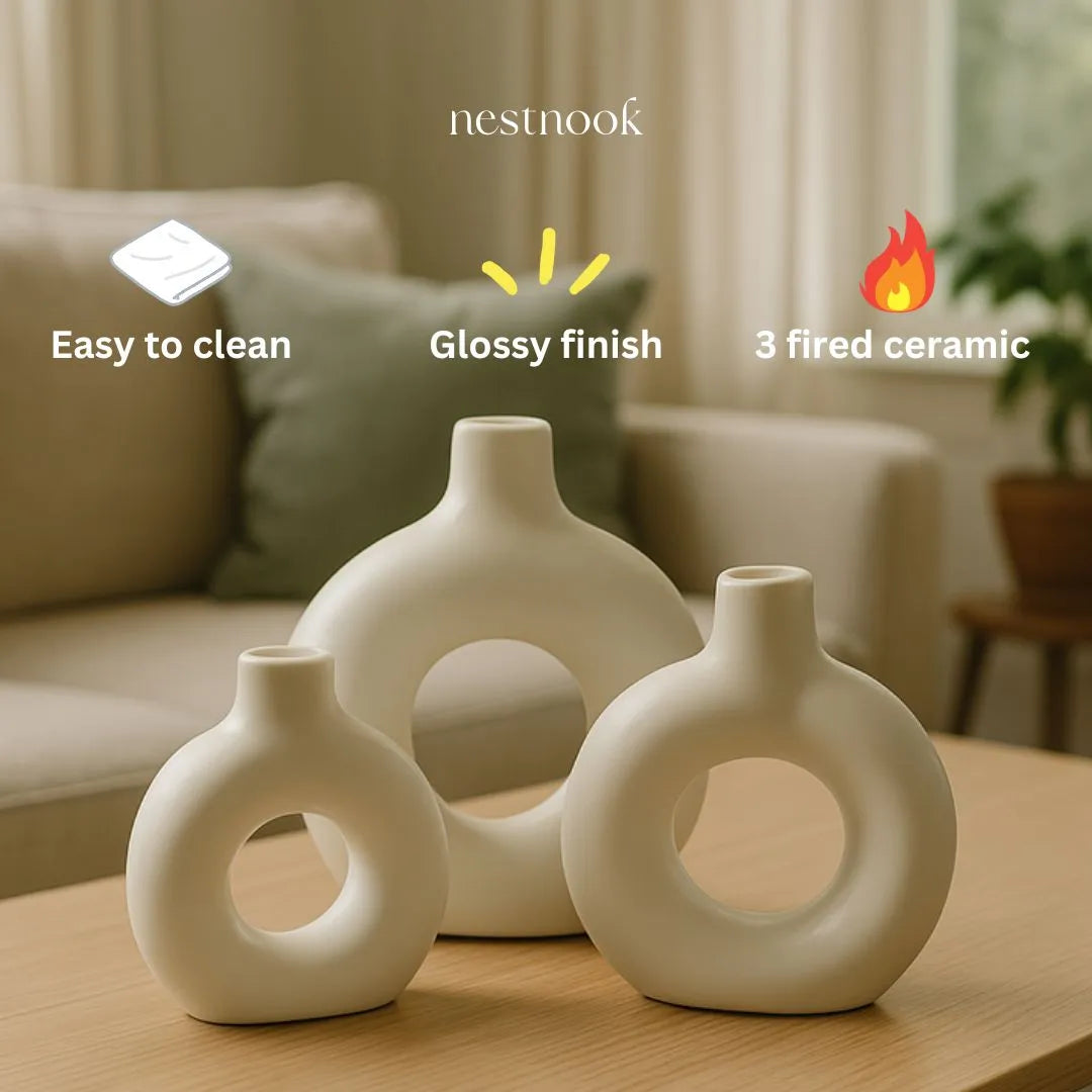 Donut Vases Trio (set of 3)