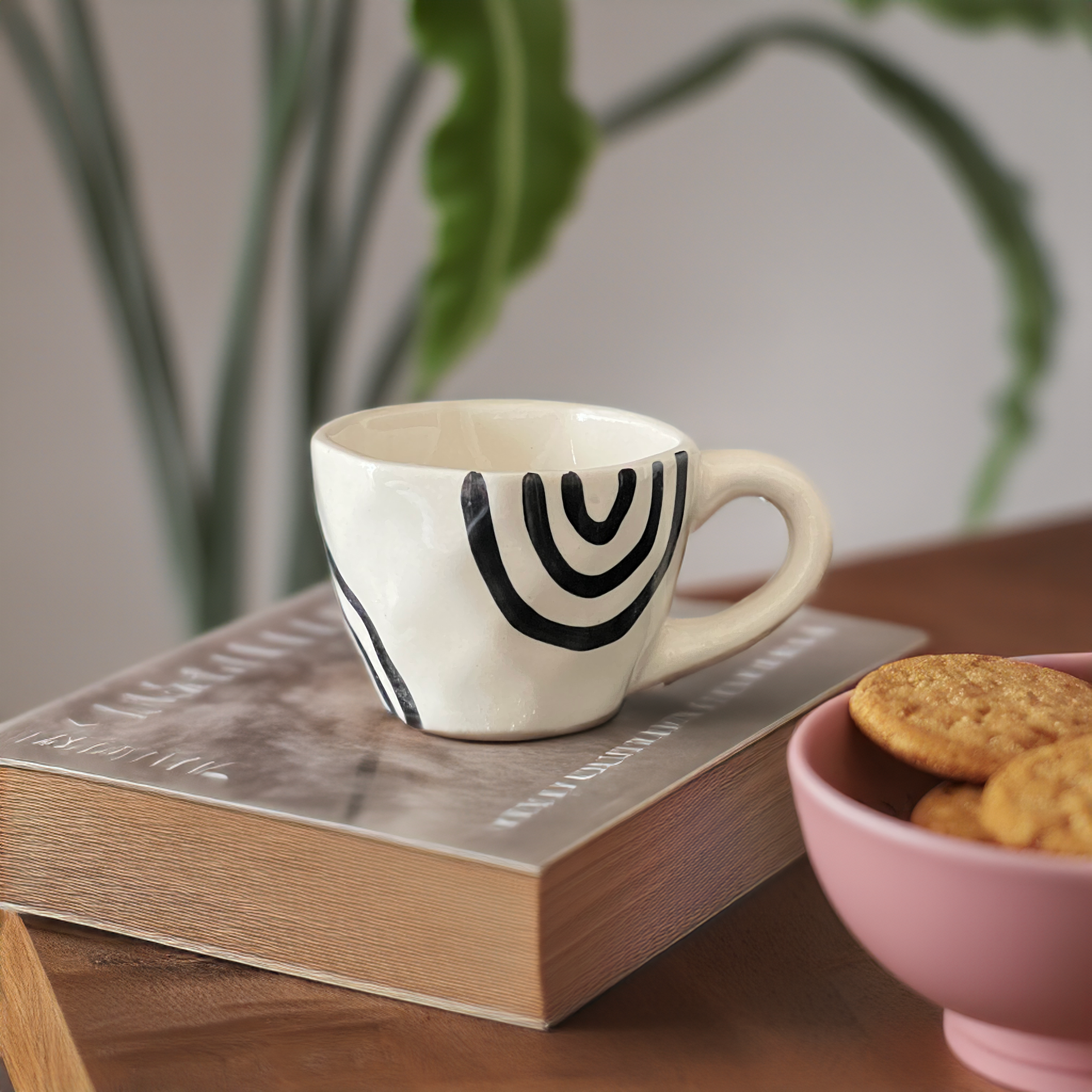 Black Orbits Mug & Saucer Set