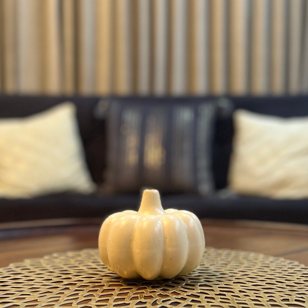 Pumpkin Bud Shaped Ceramic Vase
