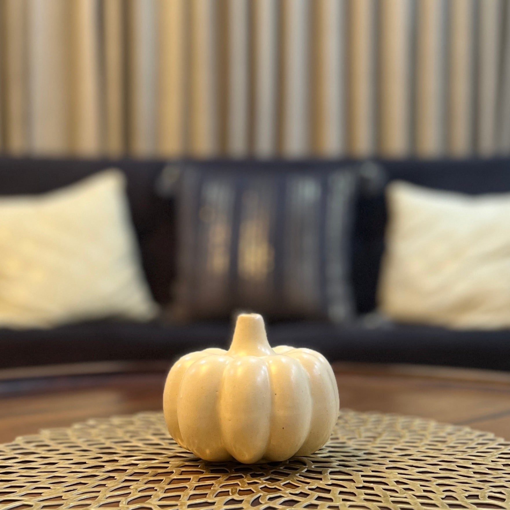 Pumpkin Bud Shaped Ceramic Vase