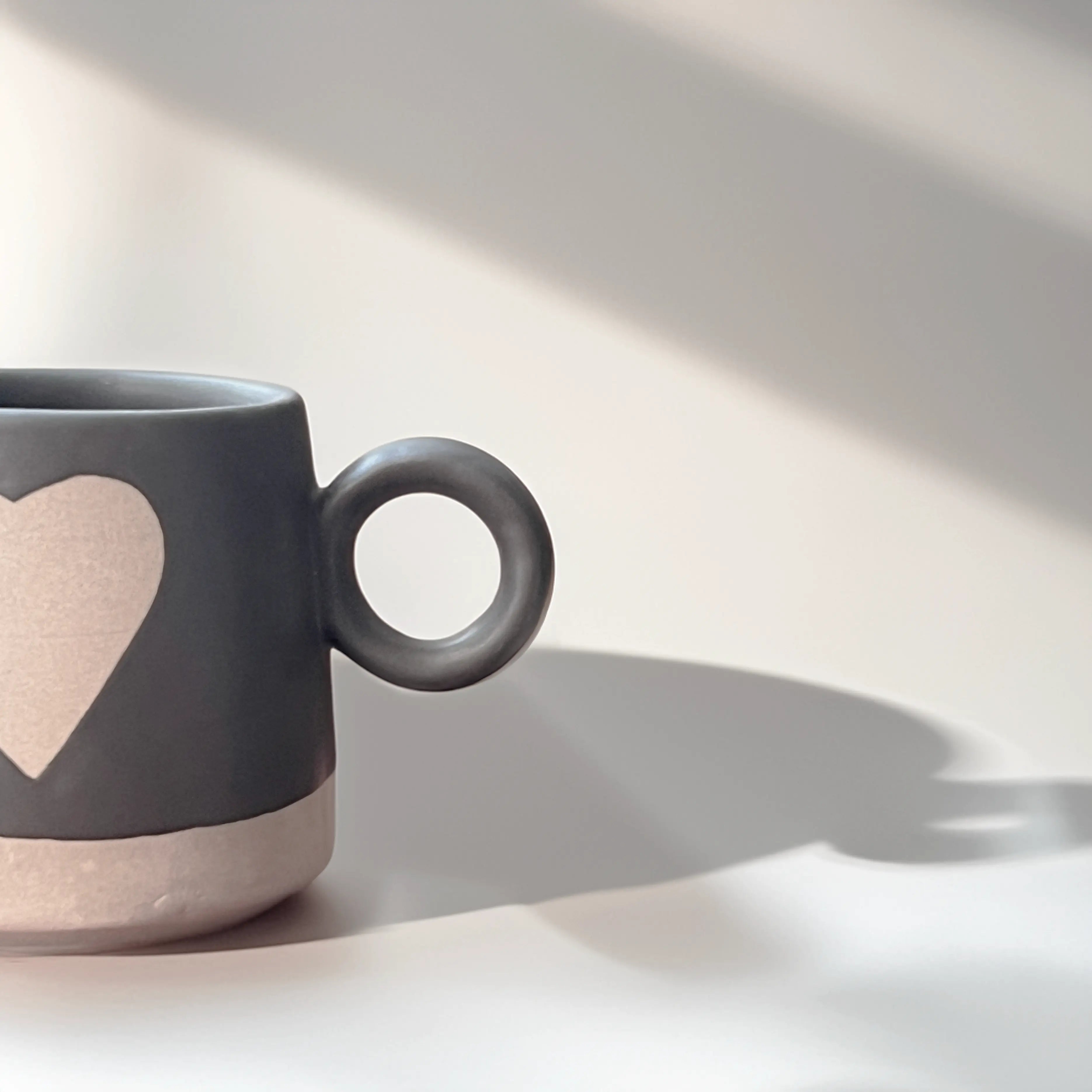 Black Heartfelt Mug