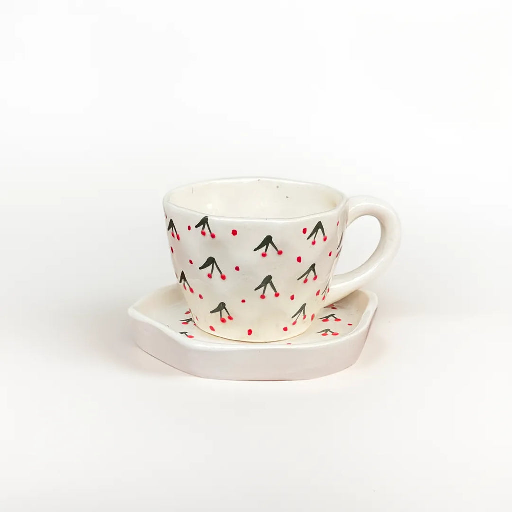 Embossed Cherries Breakfast Set