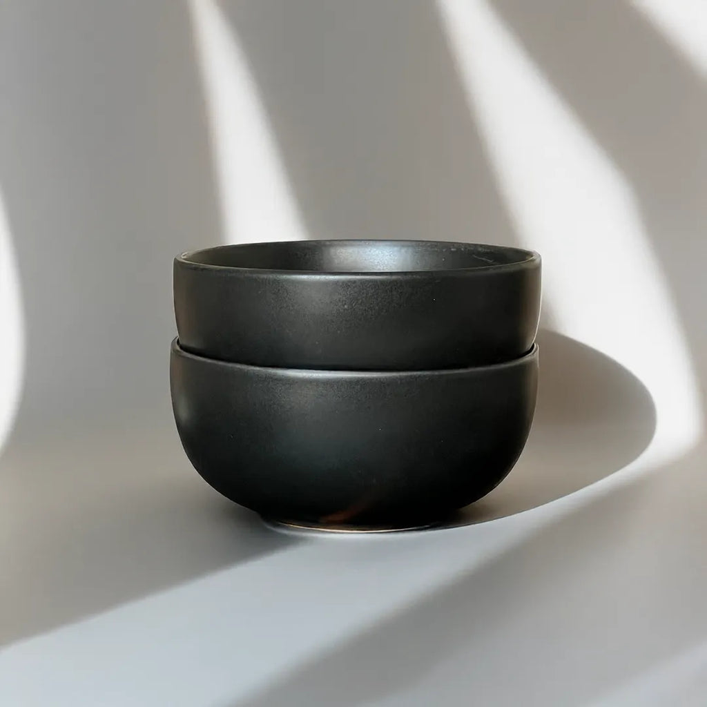 Obsidian Black Bowls (set of 2)