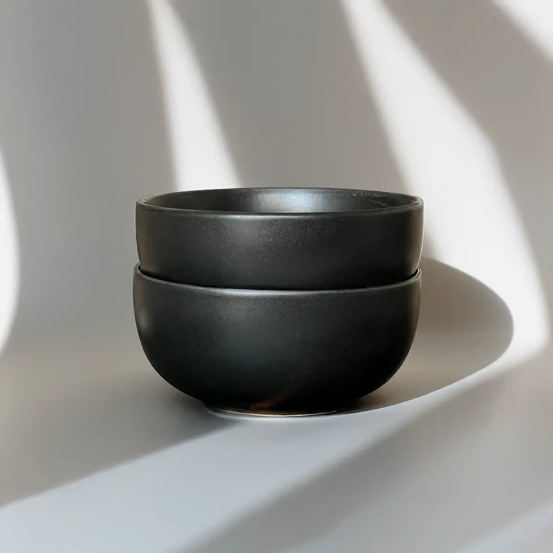 Obsidian Black Bowls (set of 2)