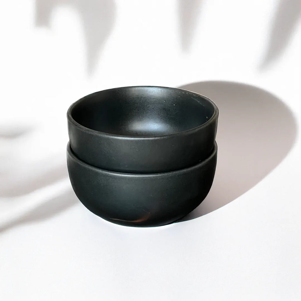 Obsidian Black Bowls (set of 2)