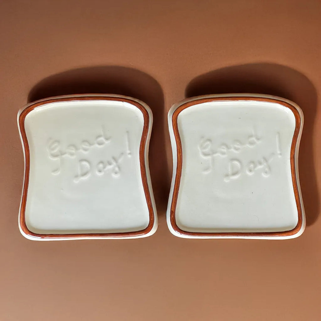 Bread Shaped Sandwich Plates (set of 2)