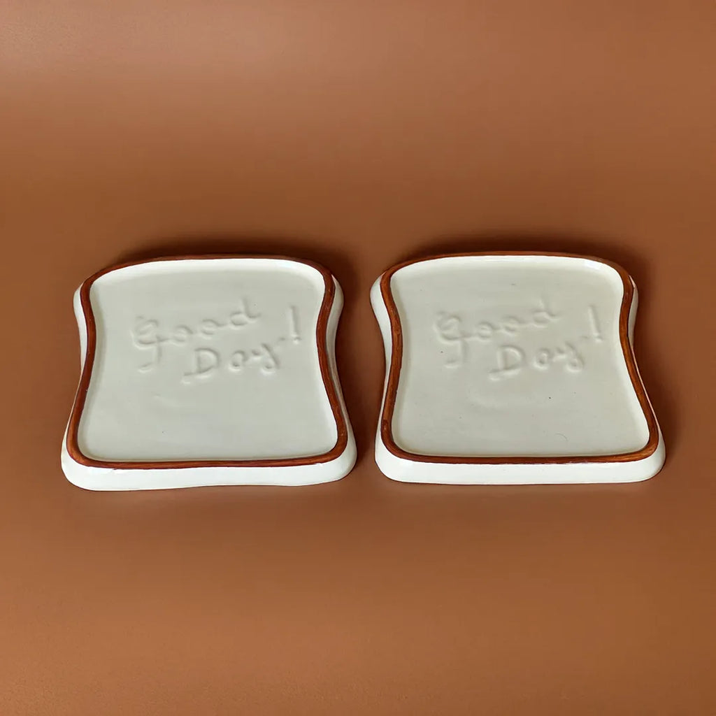 Bread Shaped Sandwich Plates (set of 2)