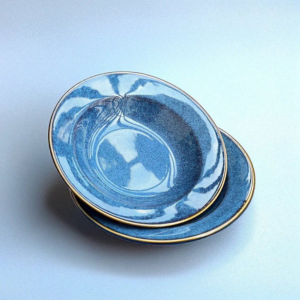 Space Blue Pasta Bowls (set of 2)