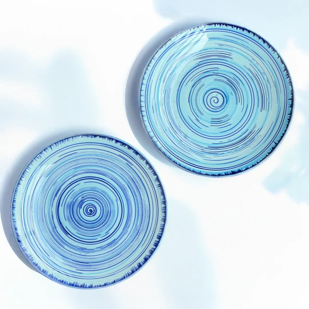 Sea Swirl Quarter Plates (set of 2)