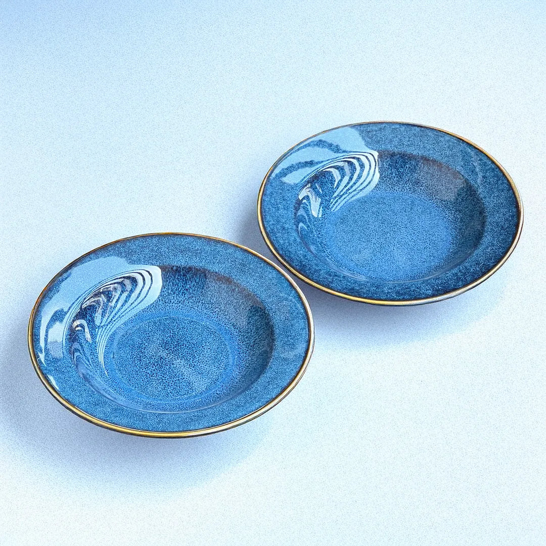 Space Blue Pasta Bowls (set of 2)