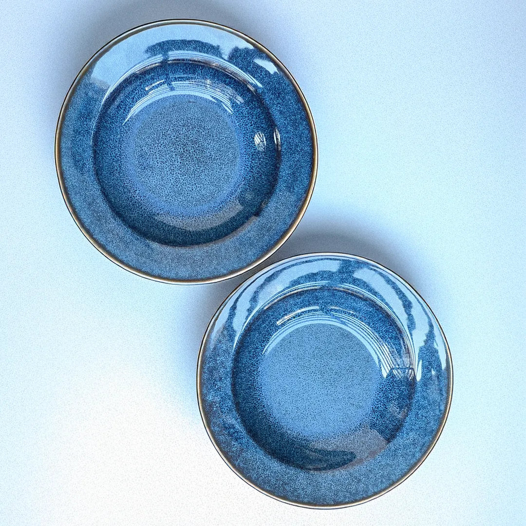 Space Blue Pasta Bowls (set of 2)