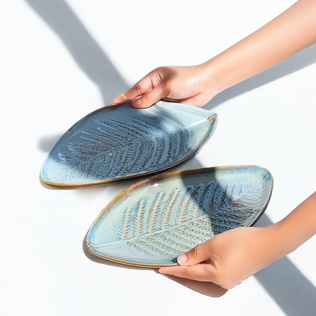 Breezy Blue Platters (set of 2)