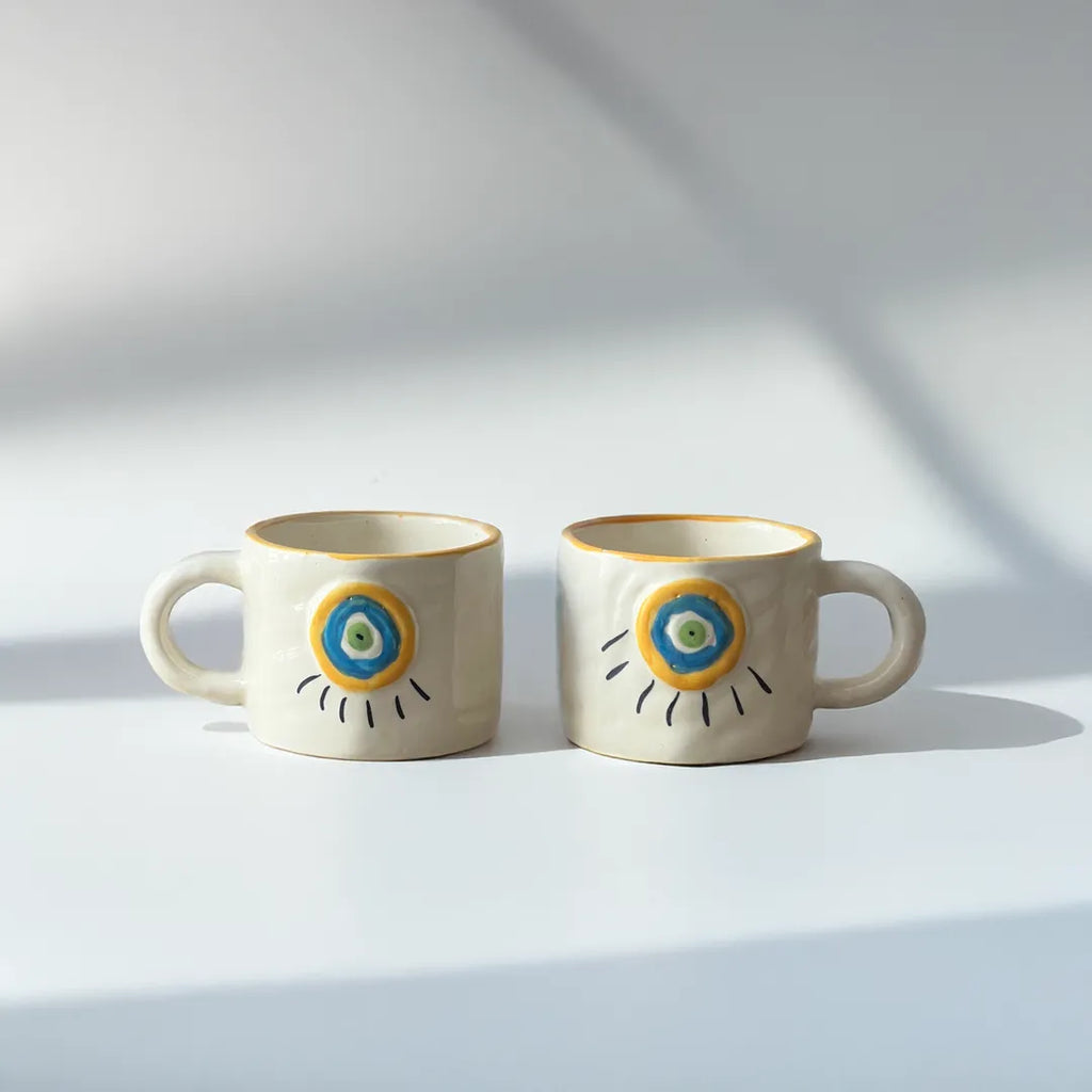 Bright Evil Eye Mugs (set of 4)