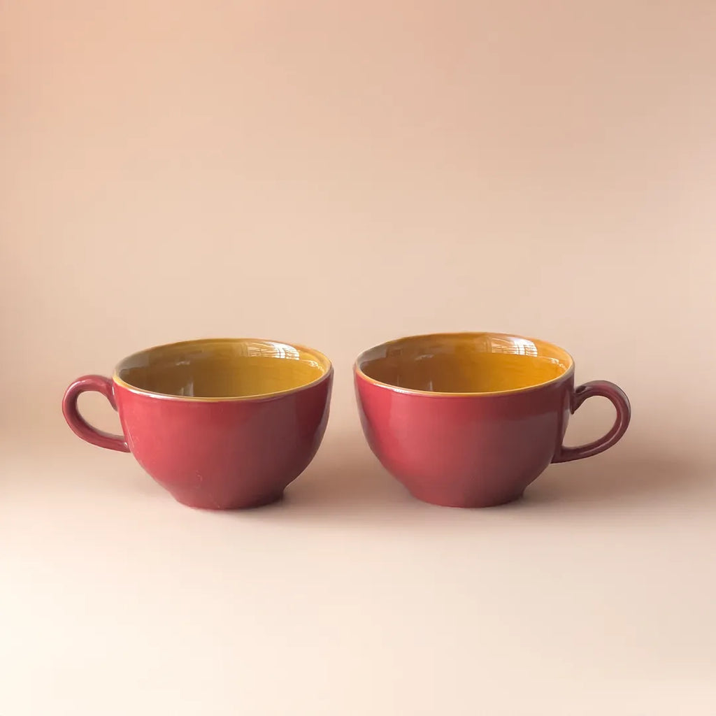 Pink Cappuccino Mugs (set of 2)
