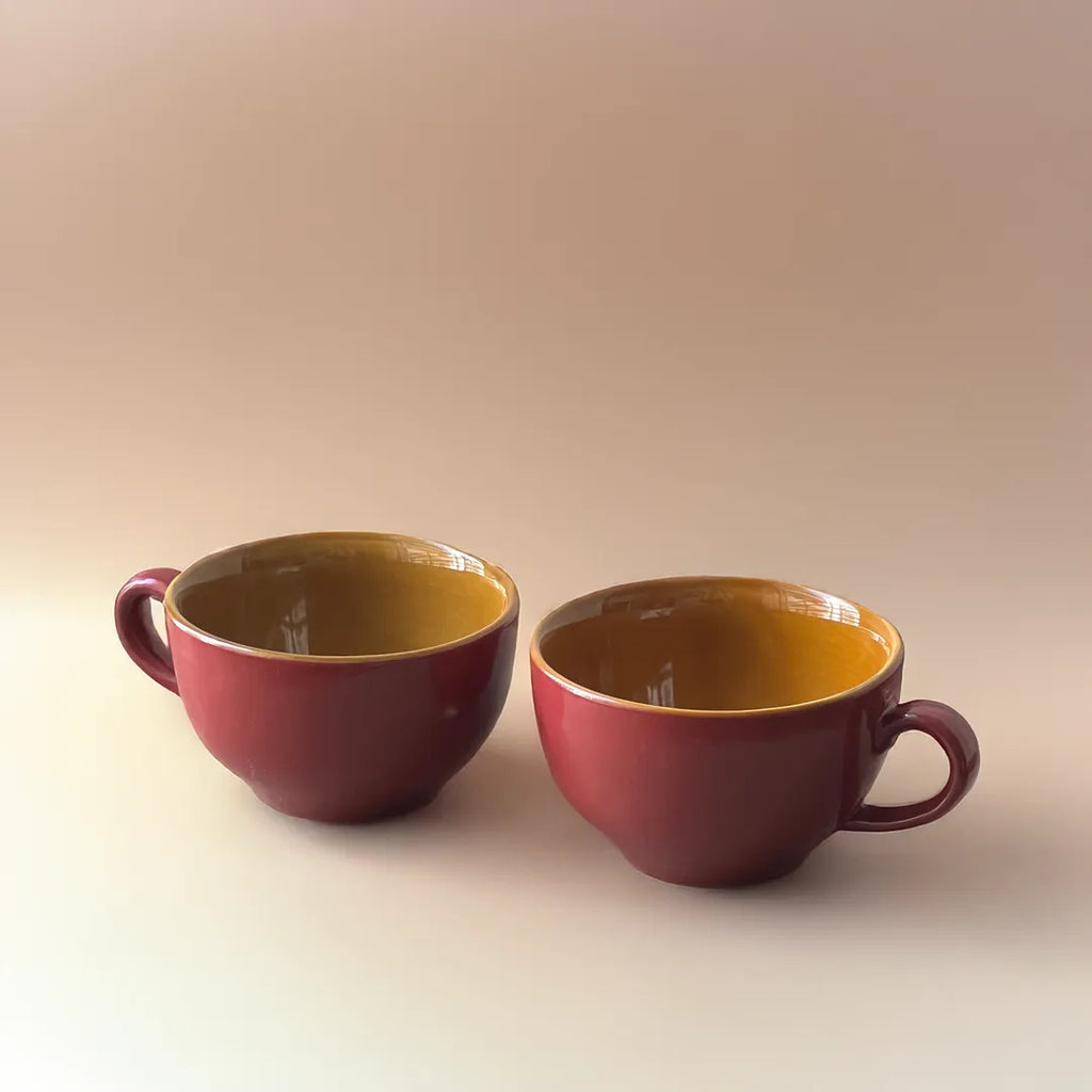 Pink Cappuccino Mugs (set of 2)
