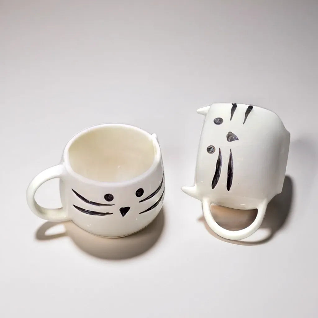 White Cat Shaped Mug
