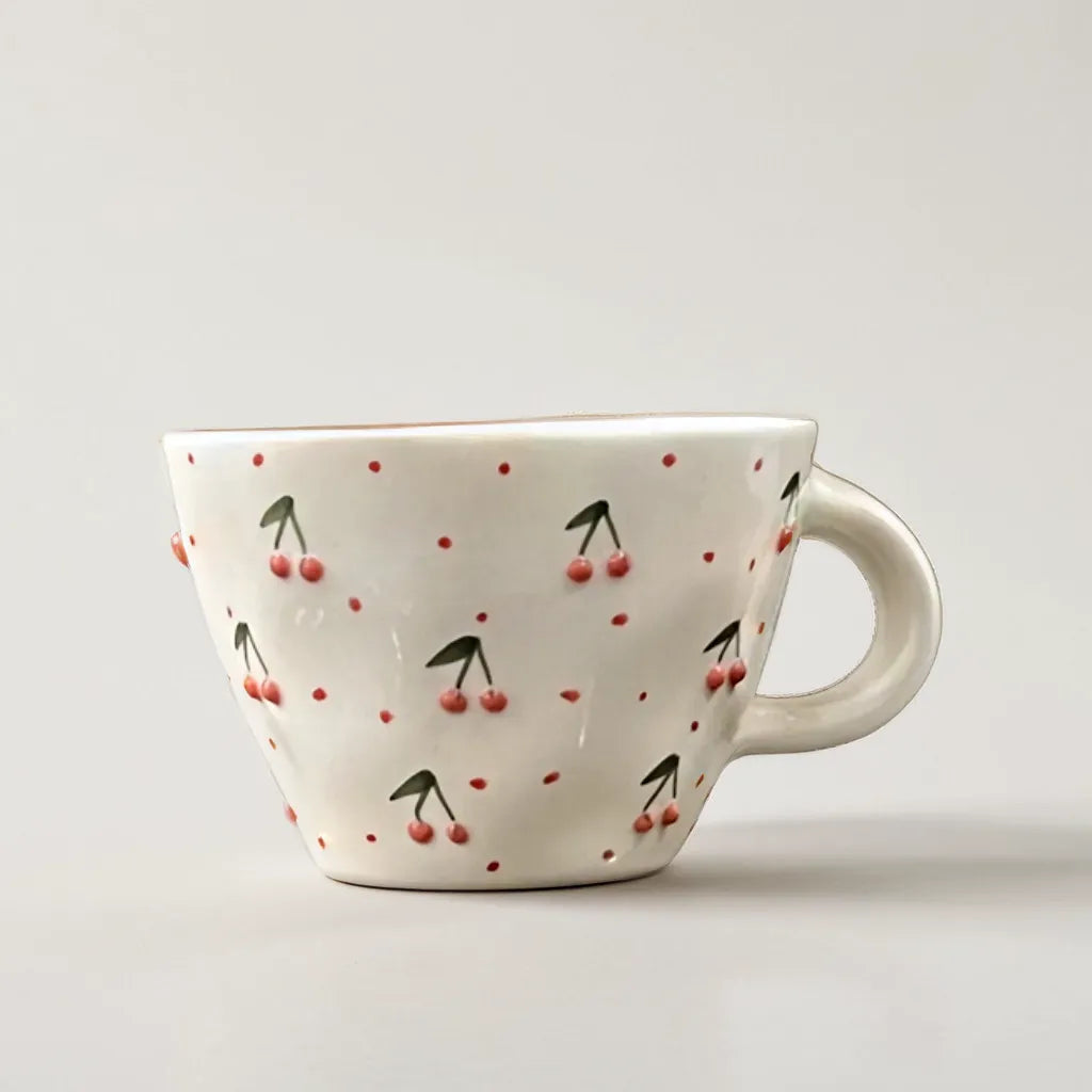 Embossed Cherries Mug