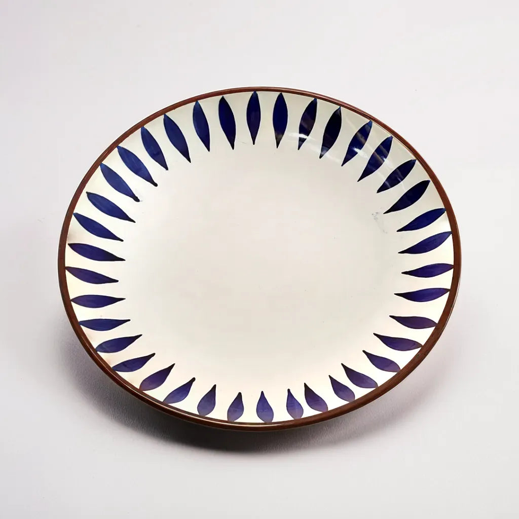 Blue Leaf Pattern Dinner Plate (10 inches)