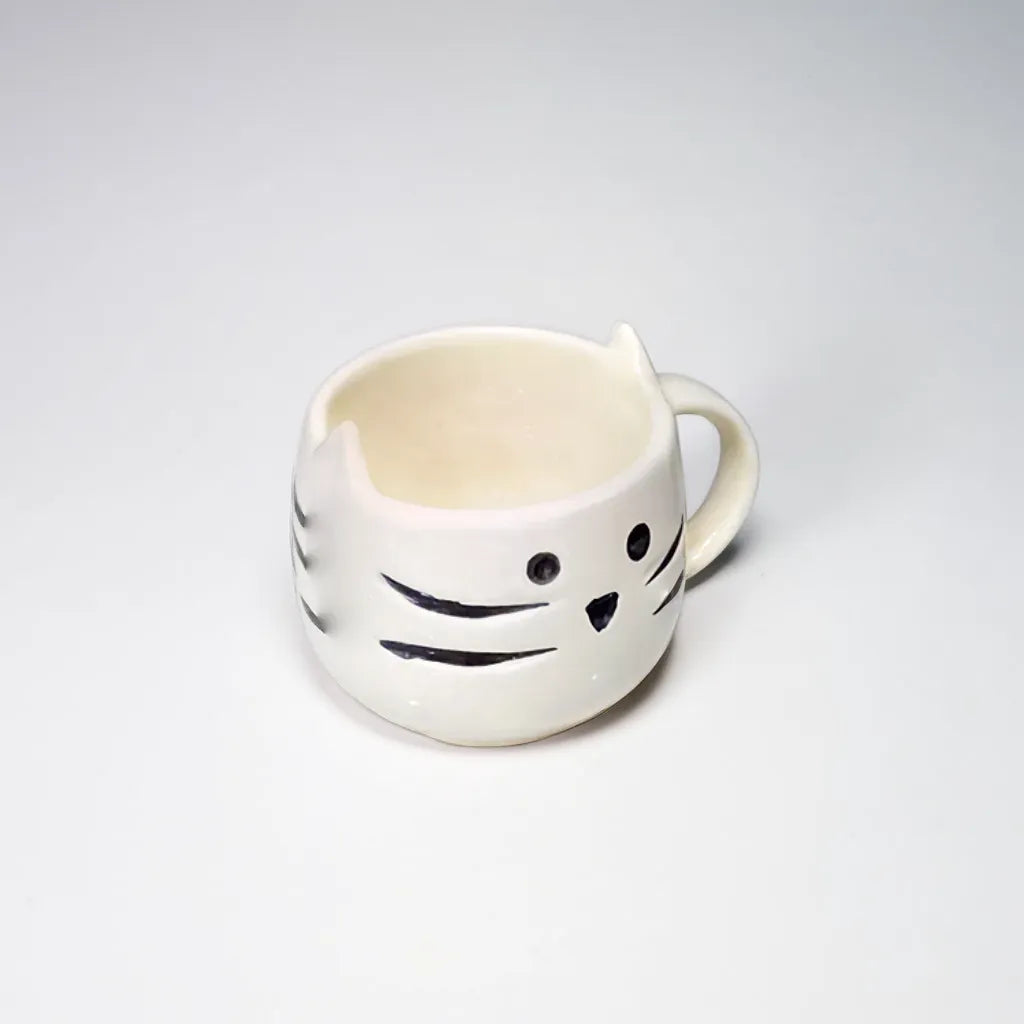 White Cat Shaped Mug