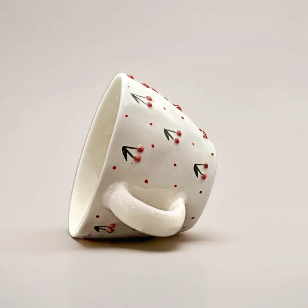 Embossed Cherries Mug
