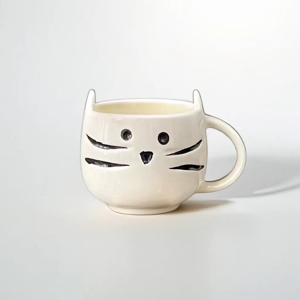 White Cat Shaped Mug